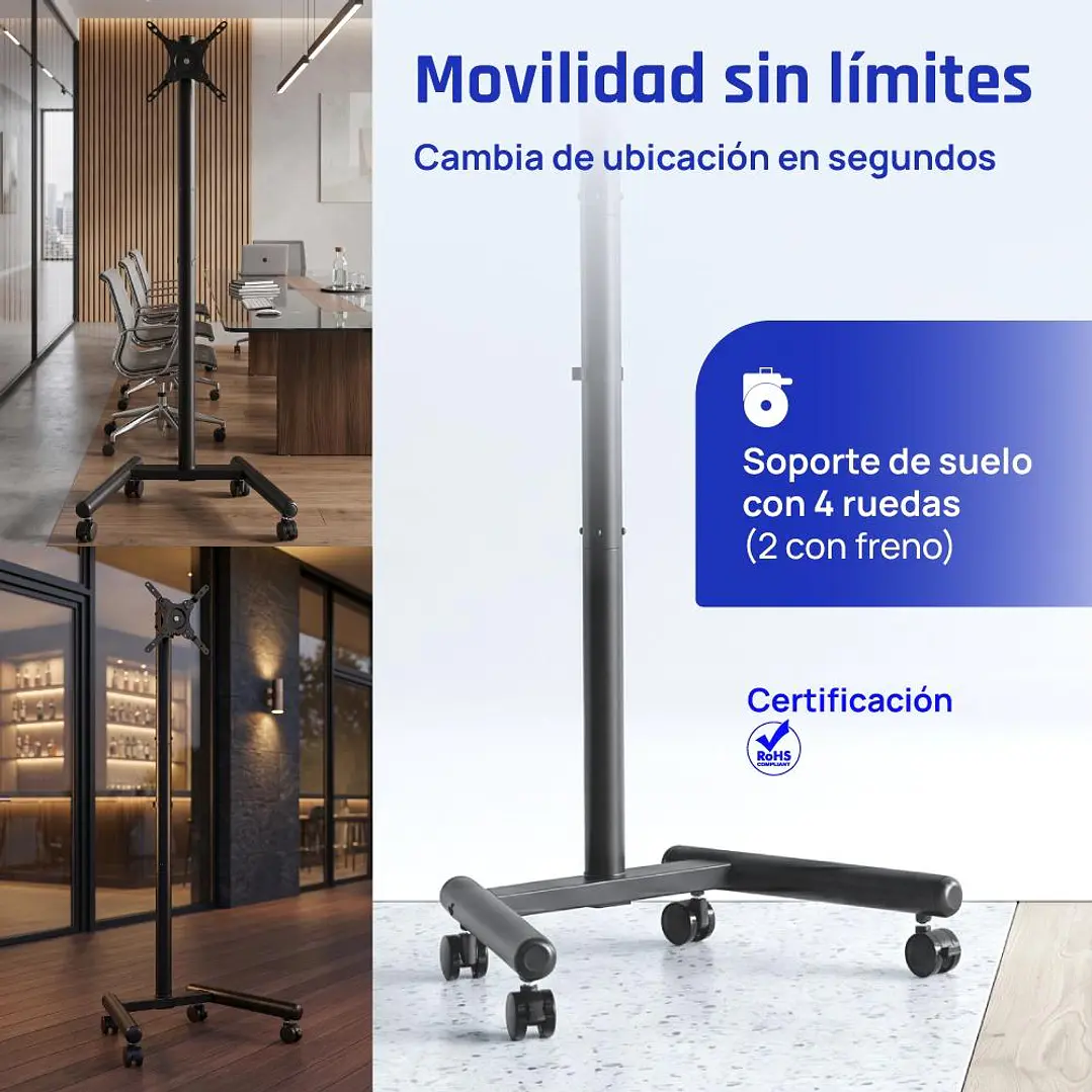 iggual SRTV55 Soporte TV suelo ruedas 13