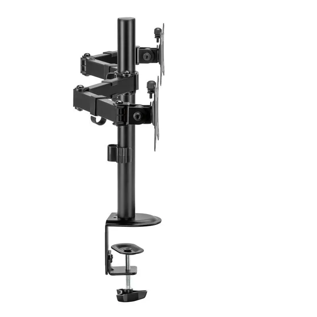 iggual SPM02 Soporte pinza mesa 2 monitores 17-32