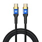 iggual Cable USB-C a tipo C 3A 100 cm trenzado LED - Thumbnail 3