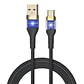 iggual Cable USB-A a tipo C 3A 100 cm trenzado LED - Miniatura 1