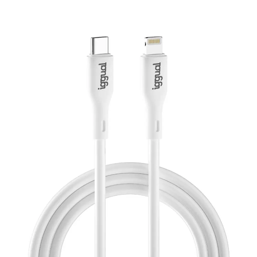 iggual cable USB-C/Lightning 100 cm blanco Q3.0 3A 1