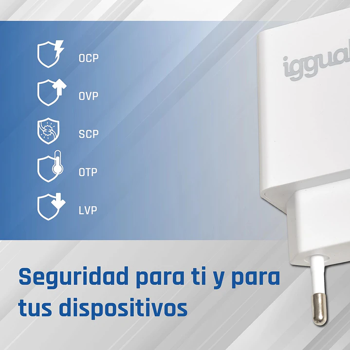 iggual Cargador rápido USB PD tipo C 20W 4