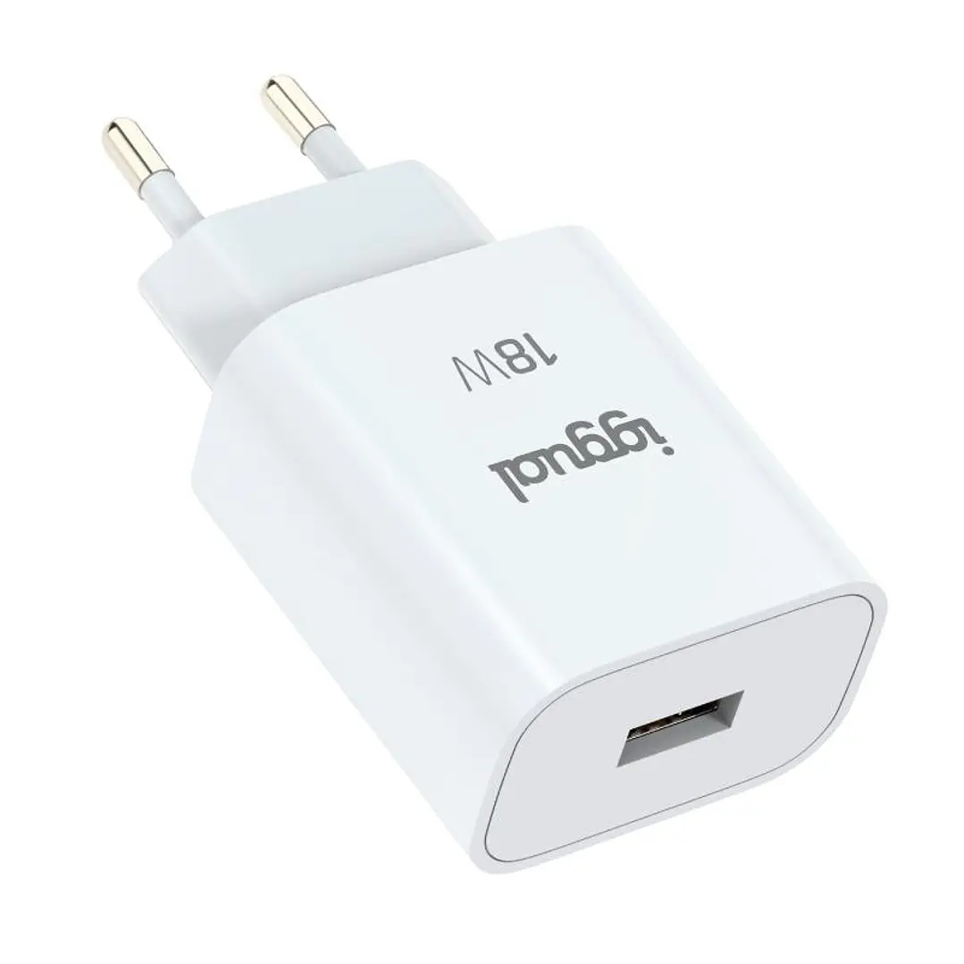 iggual Cargador 1xUSB-A carga rápida QC3.0 18W 1