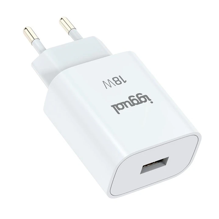 iggual Cargador 1xUSB-A carga rápida QC3.0 18W 1