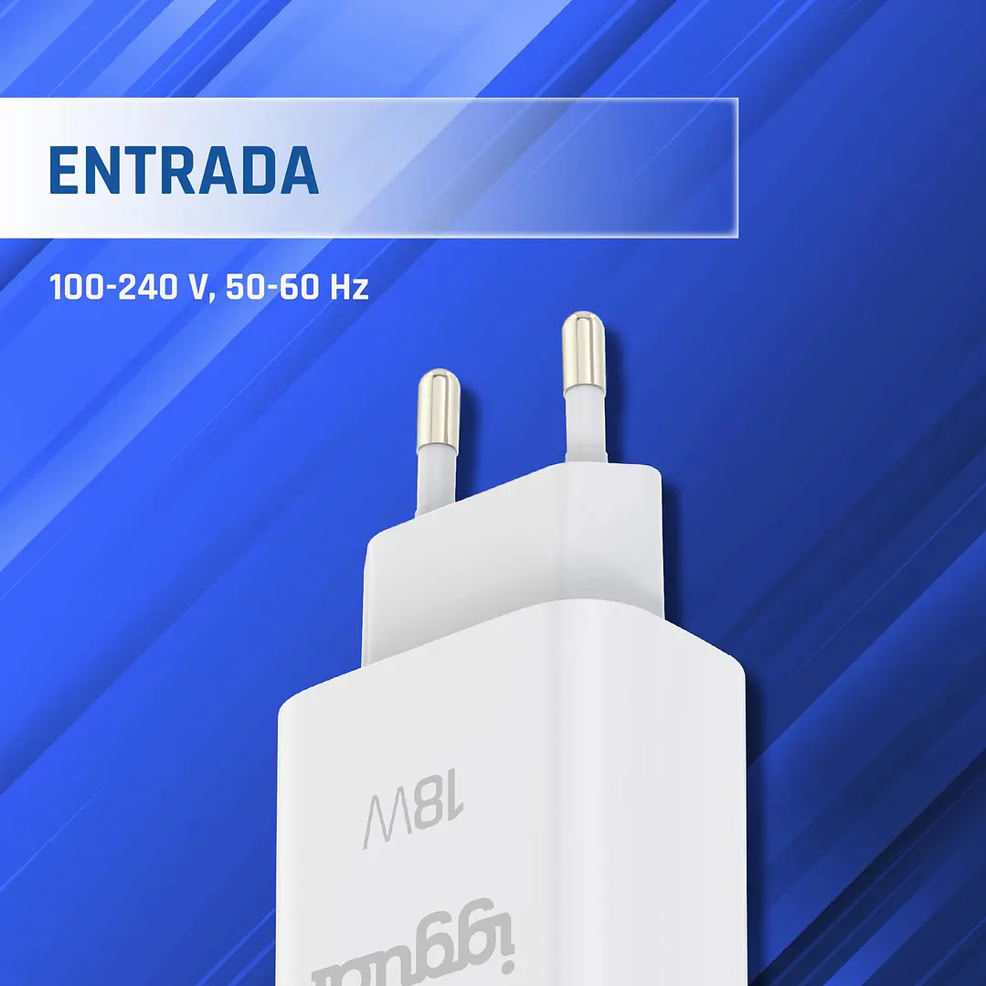 iggual Cargador 1xUSB-A carga rápida QC3.0 18W 3
