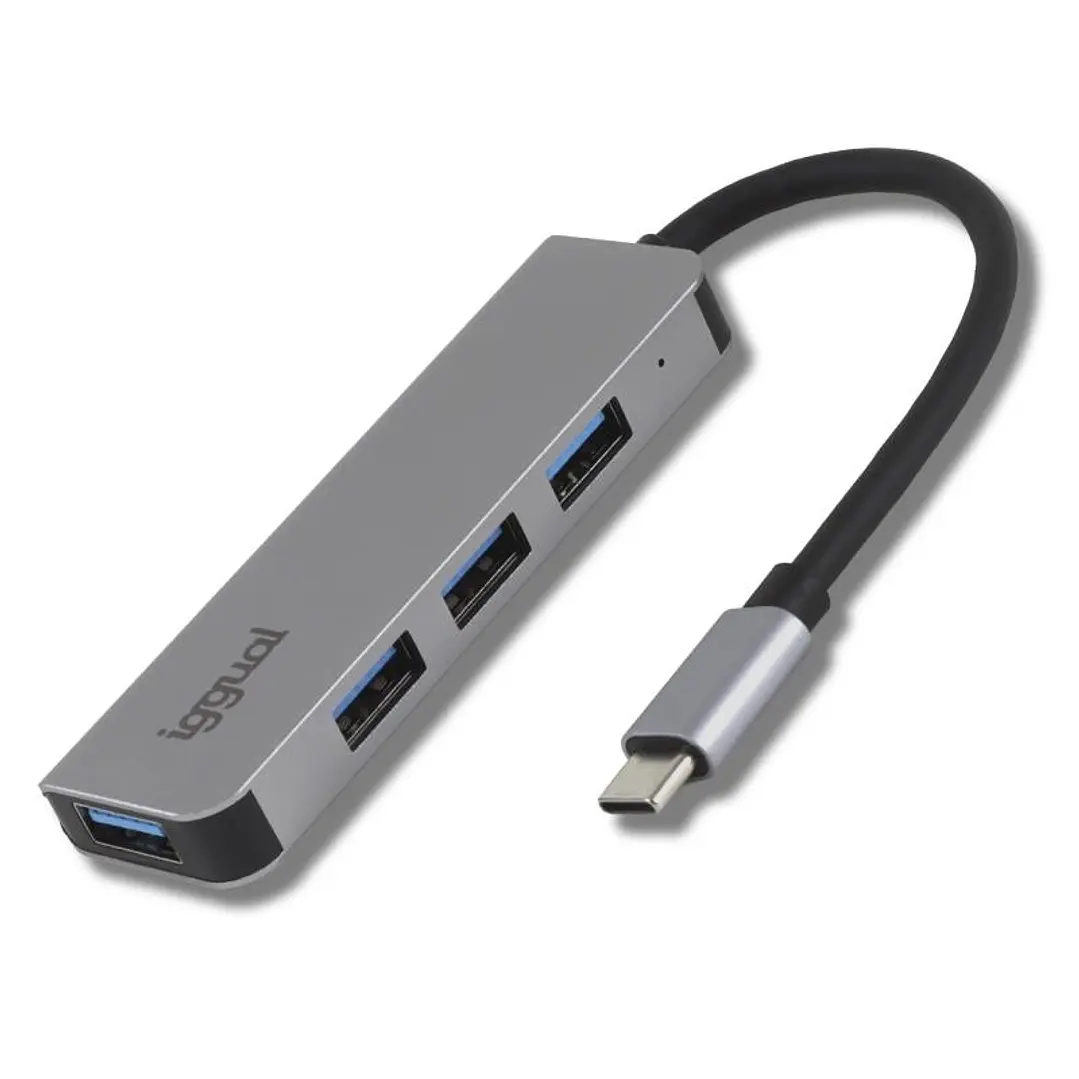 iggual Hub USB 3.0 tipo C x 4 puertos USB-A 3.0 1