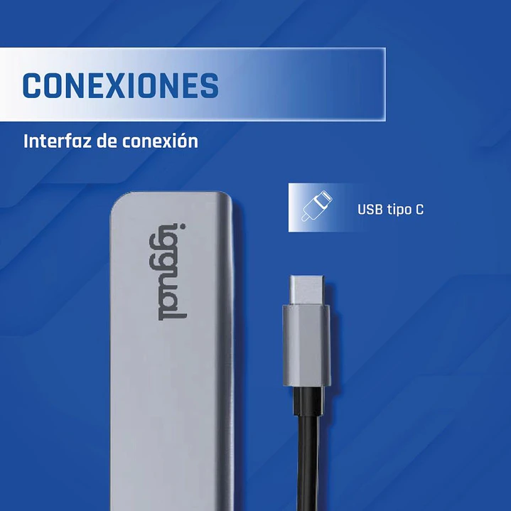 iggual Hub USB 3.0 tipo C x 4 puertos USB-A 3.0 2