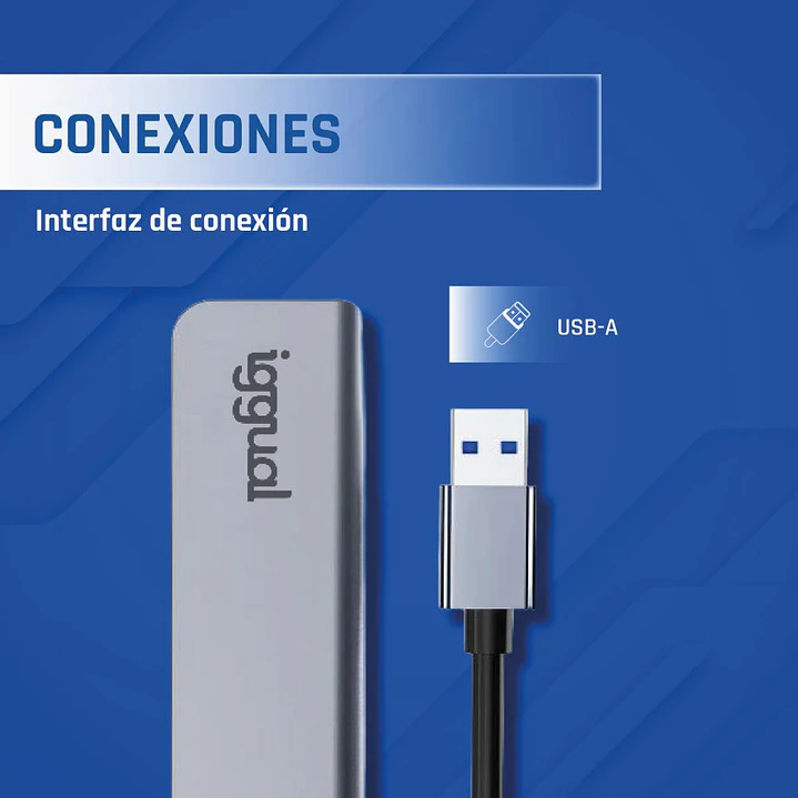 iggual Hub USB-A 3.0 x 4 puertos USB-A 3.0 3