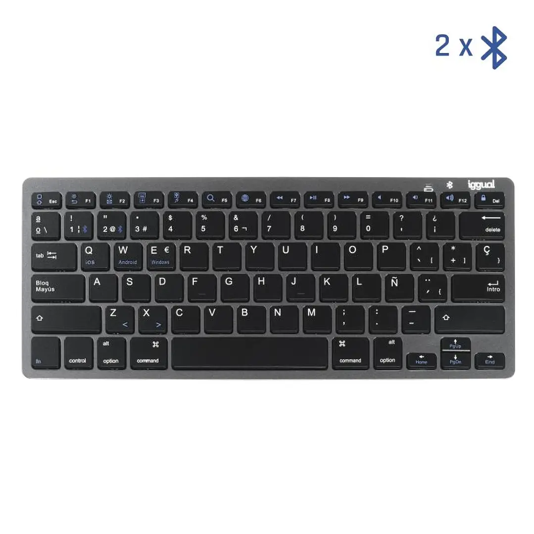 iggual Teclado Bluetooth Slim TKL-BT negro 2 canal 1