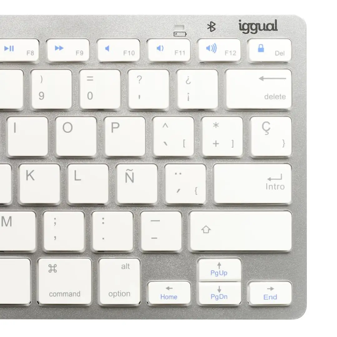 iggual Teclado Bluetooth Slim TKL-BT plata 2 canal 4