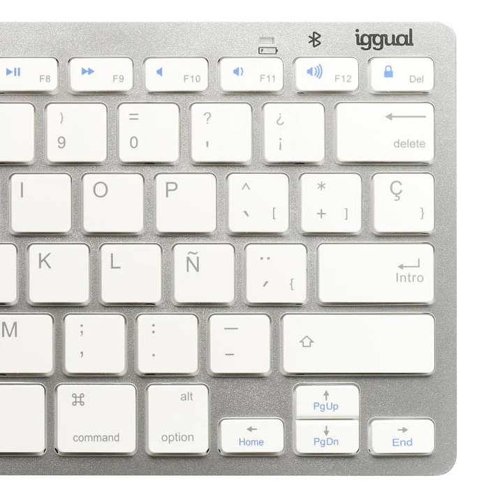 iggual Teclado Bluetooth Slim TKL-BT plata 2 canal 4