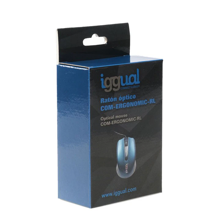 iggual Ratón óptico COM-ERGONOMIC-RL-800DPI azul 4