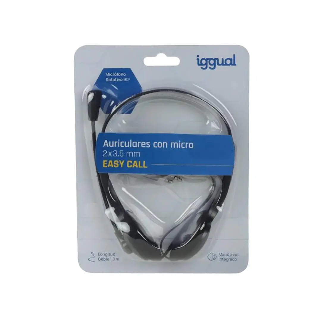 iggual Auriculares con micro 2 x 3.5 mm EASY CALL 4