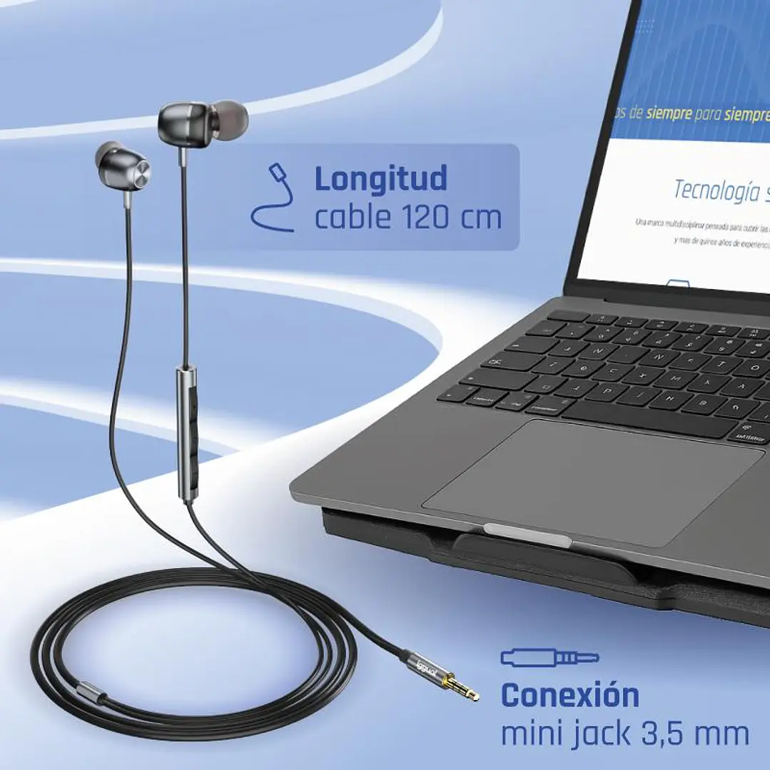 iggual Auriculares con micro intrauditivos Jack3,5 2