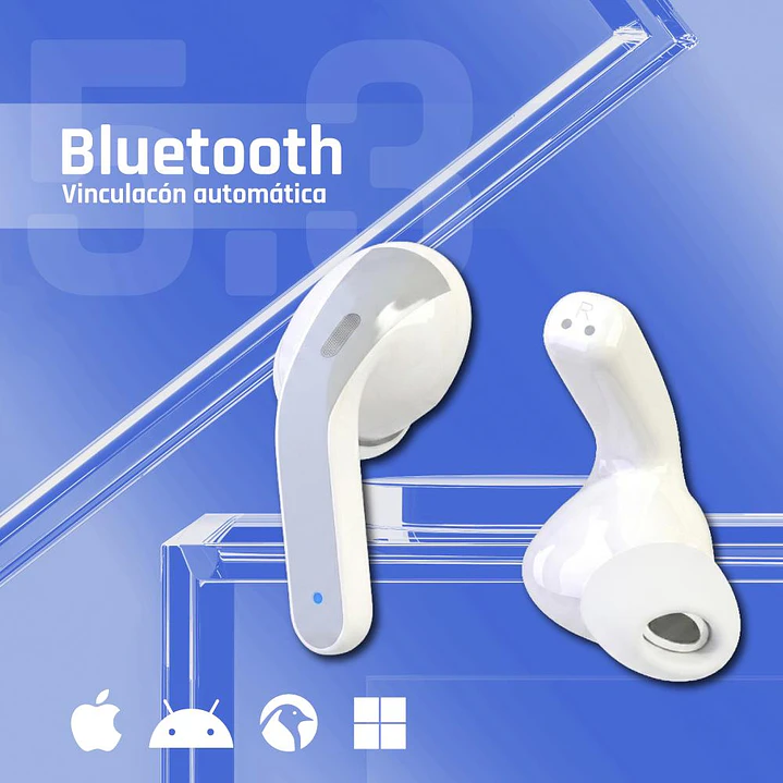 iggual Auriculares inalámbricos TWS Bluetooth blan 2