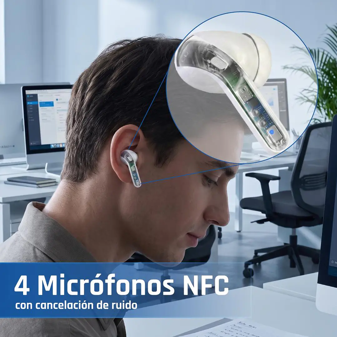 iggual Auriculares inalámbricos TWS Bluetooth blan 4