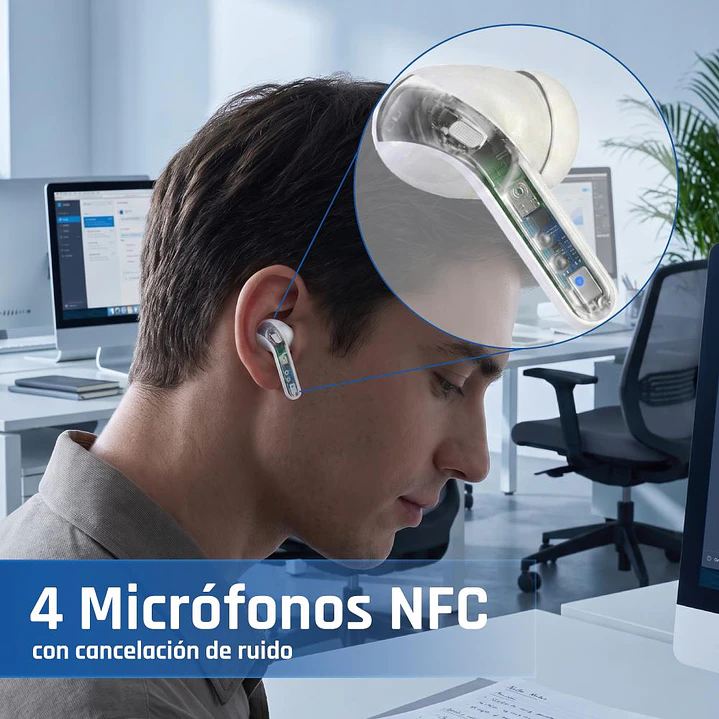 iggual Auriculares inalámbricos TWS Bluetooth blan 4
