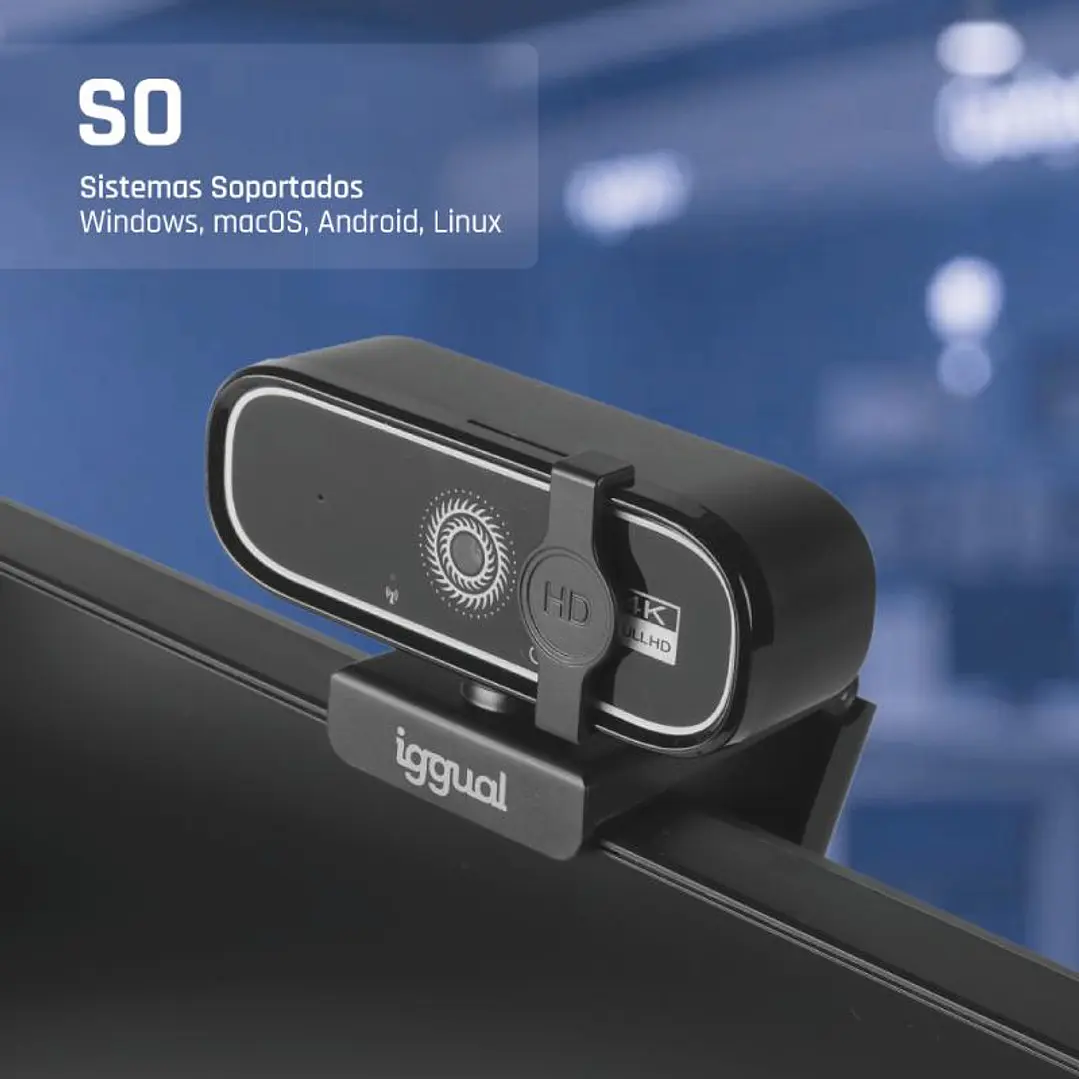 iggual Webcam USB 4K UHD WC3840 Business Pro View 4