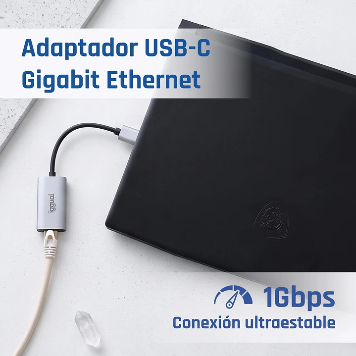 iggual Adaptador USB-A 3.0 a RJ45 Gigabit 2