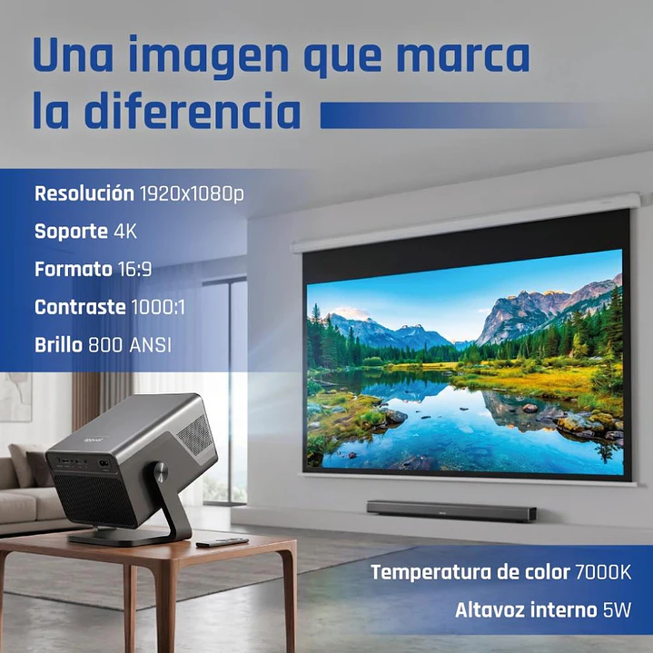 iggual Proyector 4K 1080p Pro 800ANSI Android 2