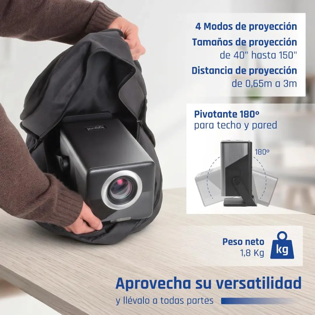 iggual Proyector 4K 1080p Pro 800ANSI Android 4