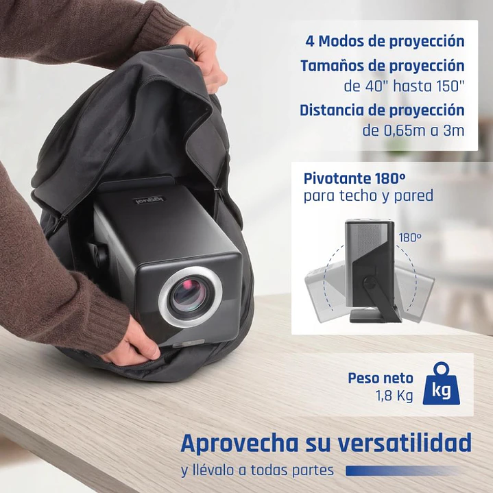 iggual Proyector 4K 1080p Pro 800ANSI Android 4