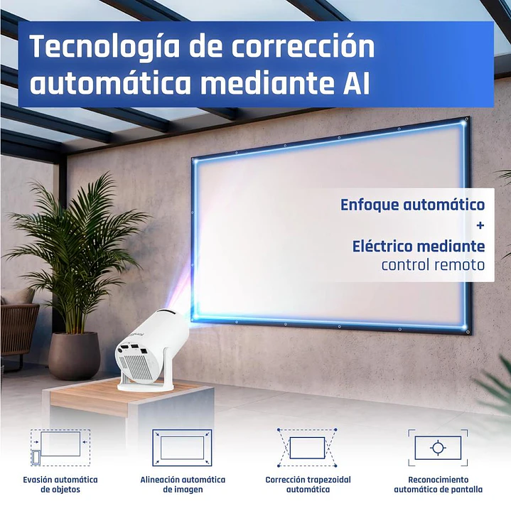 iggual Pack mini proyector + pantalla 100