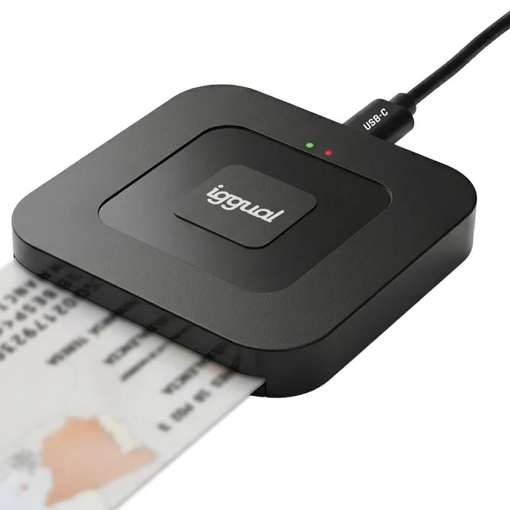 iggual Lector DNI SIP tarjetas ID USB-A / tipo C 1