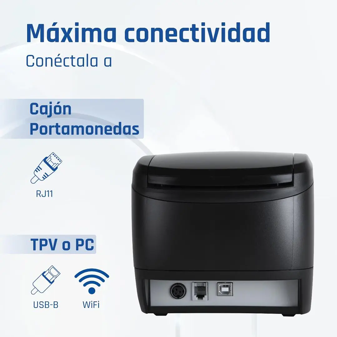 iggual Impresora térmica TP EASY 80 USB+RJ11 WiFi 3