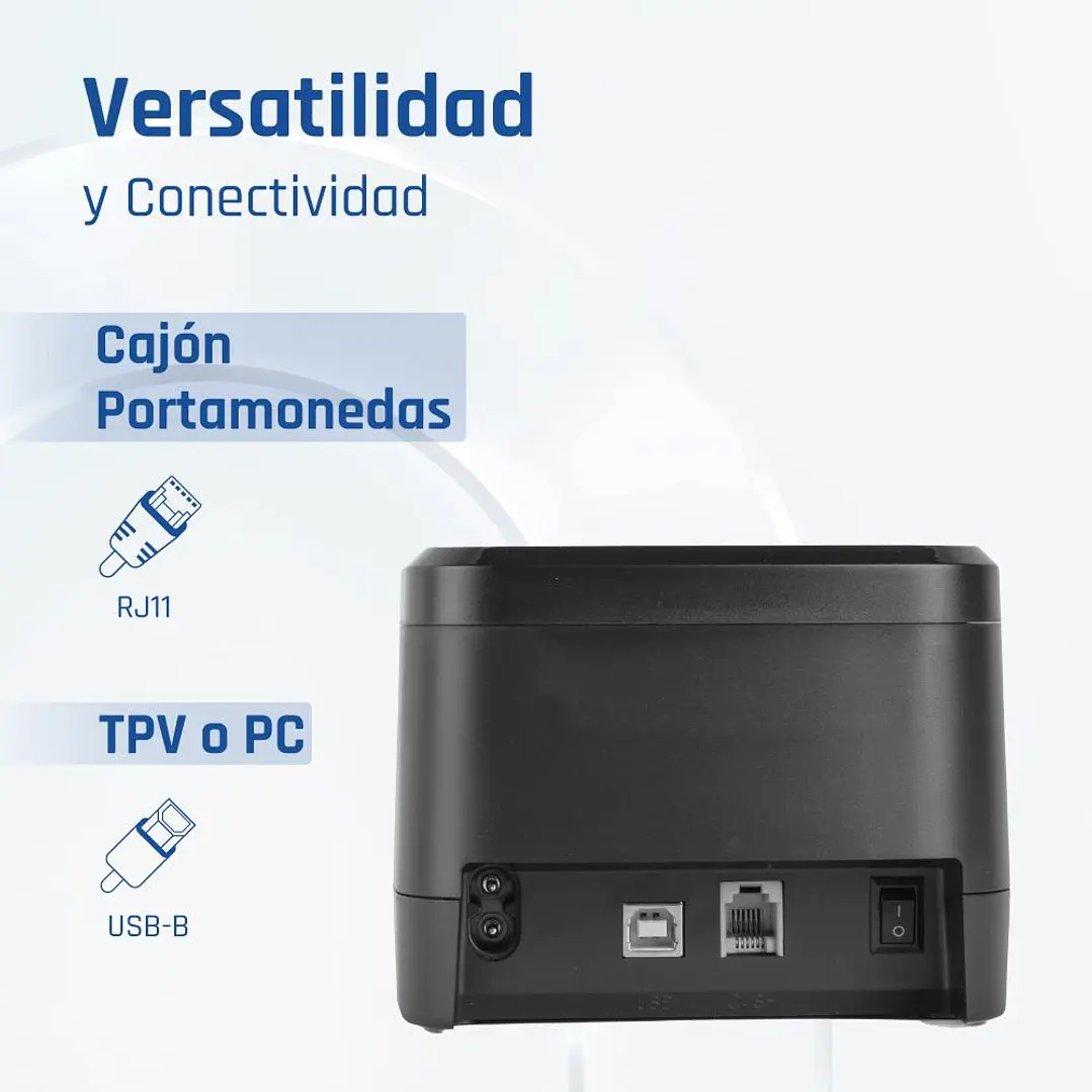 iggual Impresora térmica tickets TP EASY 58 USB+RJ 3