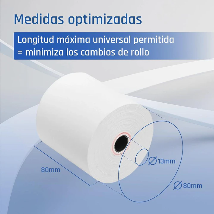 iggual Caja 50 rollos papel térmico sin BPA 80x80 3
