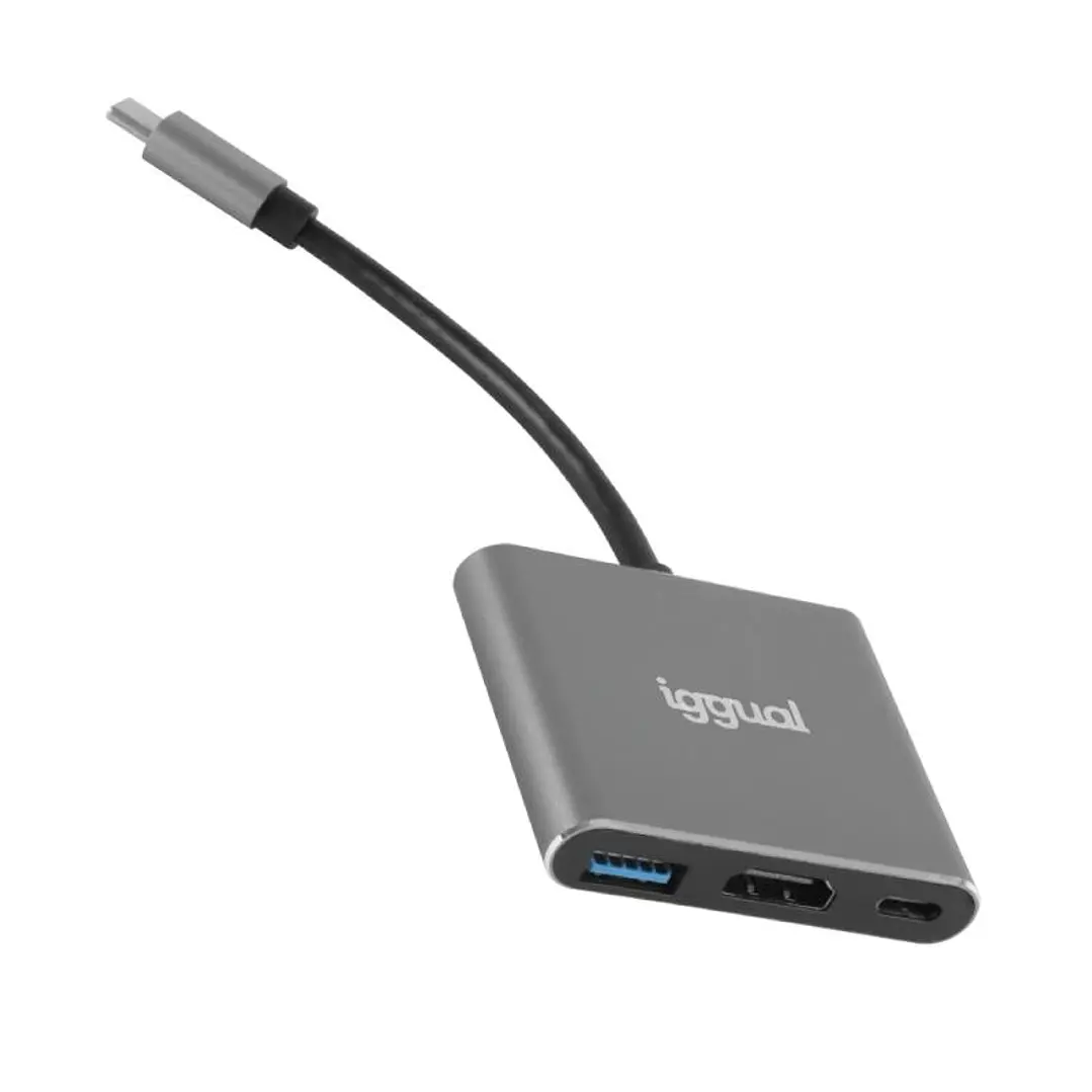 iggual Hub tipo C 3 en 1 HDMI USB3.0 PD100W 1