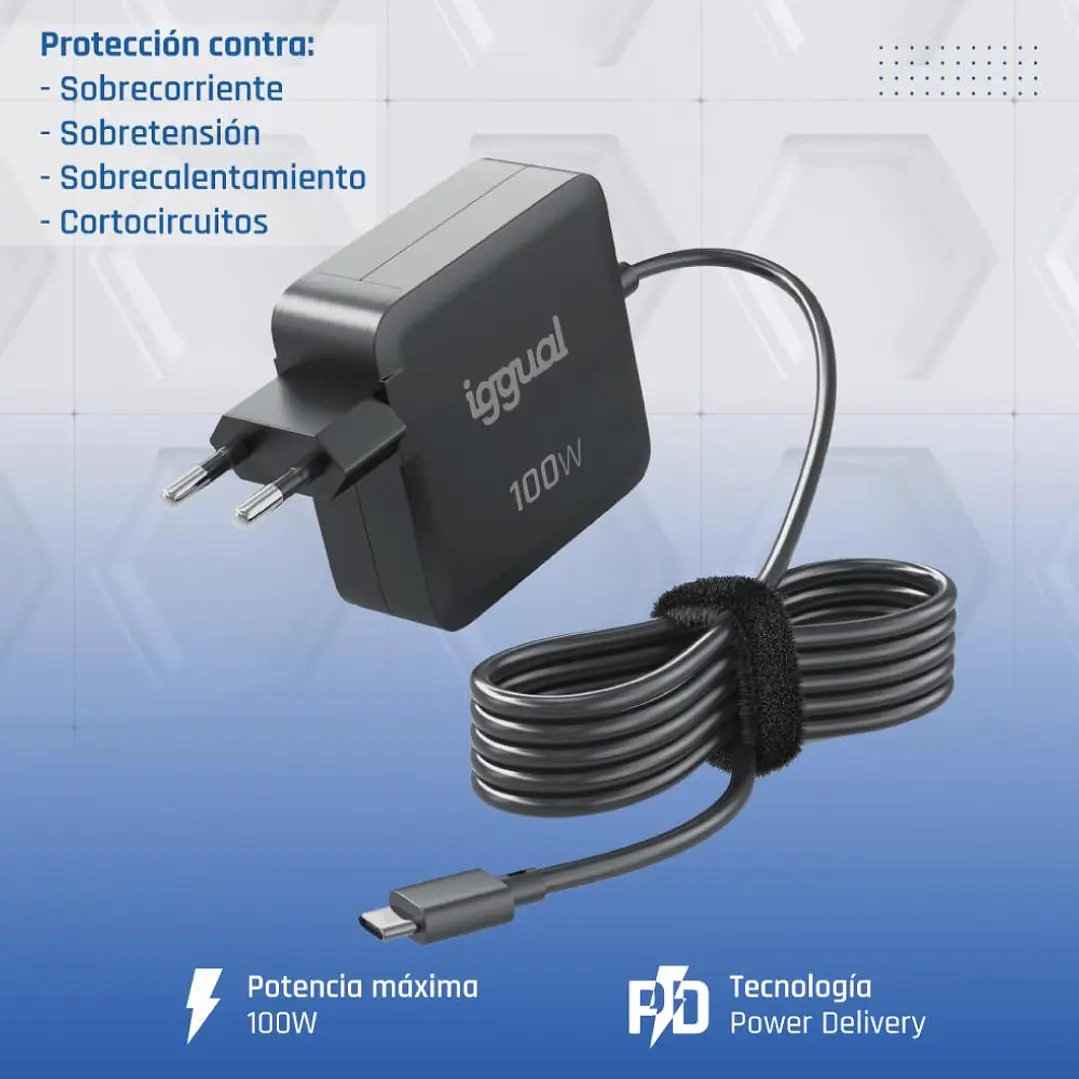 iggual Cargador portátil y móvil tipo C PD 100W 4