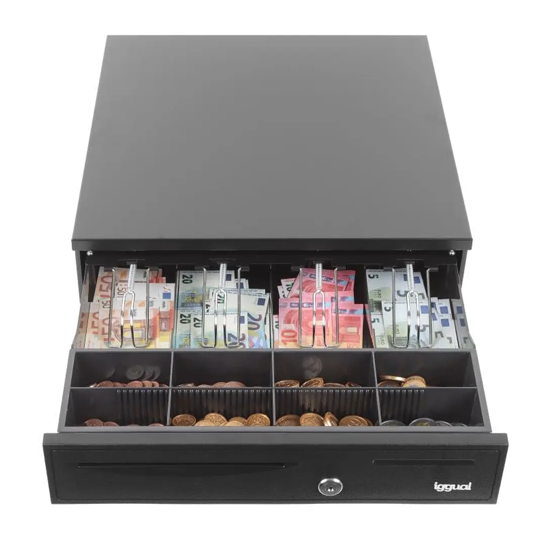 iggual Cajón portamonedas IRON-20 42cm 4+8 negro 1
