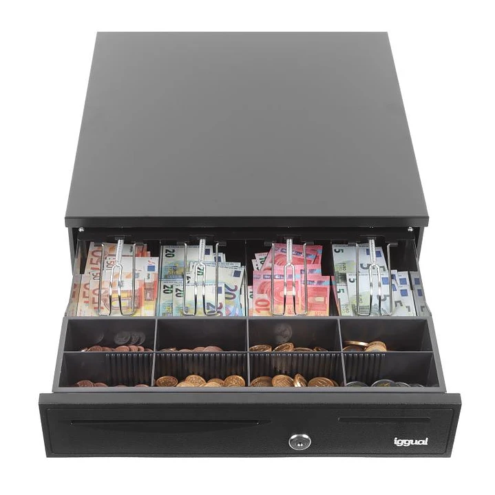 iggual Cajón portamonedas IRON-20 42cm 4+8 negro 1