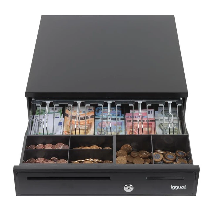iggual Cajón Portamonedas IRON-35 42cm 5+6 negro 1