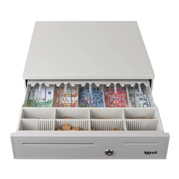 iggual Cajón Portamonedas IRON-50W 42cm 5+8 blanco 1