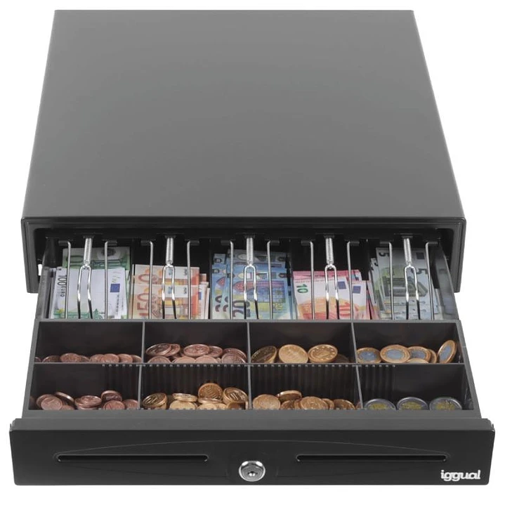 iggual Cajón Portamonedas IRON-70 44,5cm 5+8 negro 1