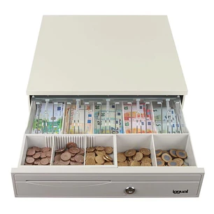 iggual Cajón portamonedas IRON-30W 42cm 5+5 blanco