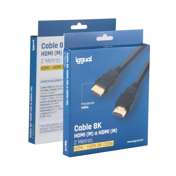 iggual Cable HDMI - HDMI 2.1 8K@60hz 2 metros 2