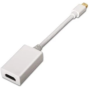 Nanocable Conversor de Video - Mini DisplayPort a HDMI - Longitud 15cm - Macho a Hembra - Color Blanco