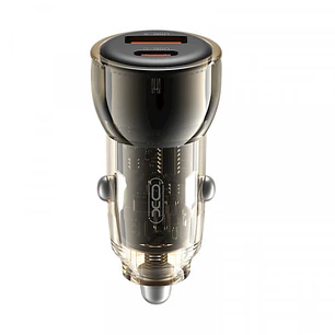 XO CC60 Cargador de Coche - Potencia 60W - USB-A y USB-C - 30W por Puerto - 12-24V - Power Delivery - Quick Charge - Protecciones Integradas - Color N