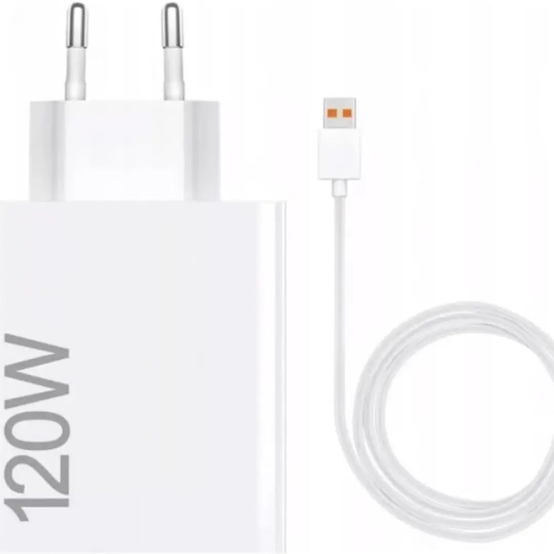 Xiaomi 120W HyperCharge Combo Cargador de Pared para Smartphone USB-A 120W + Cable - Identificacion Inteligente de Dispositivos - Color Blanco 1