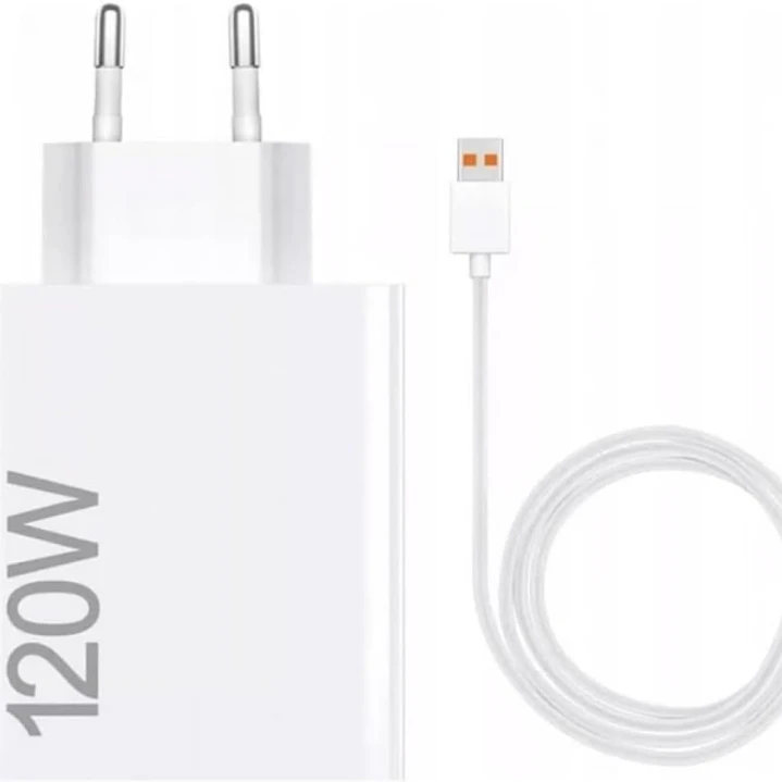 Xiaomi 120W HyperCharge Combo Cargador de Pared para Smartphone USB-A 120W + Cable - Identificacion Inteligente de Dispositivos - Color Blanco 1