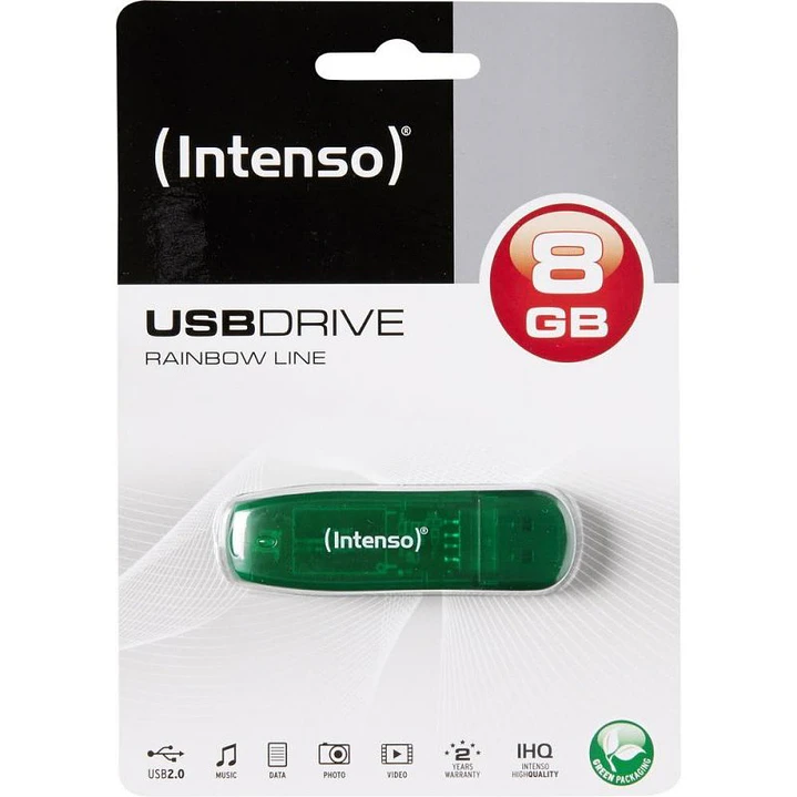 Intenso 3502460 Lápiz USB 2.0 Rainbow 8GB Verde 2