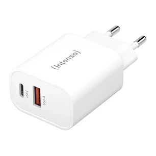 Intenso | Cargador pared W30AC|USB-A y C Negro
