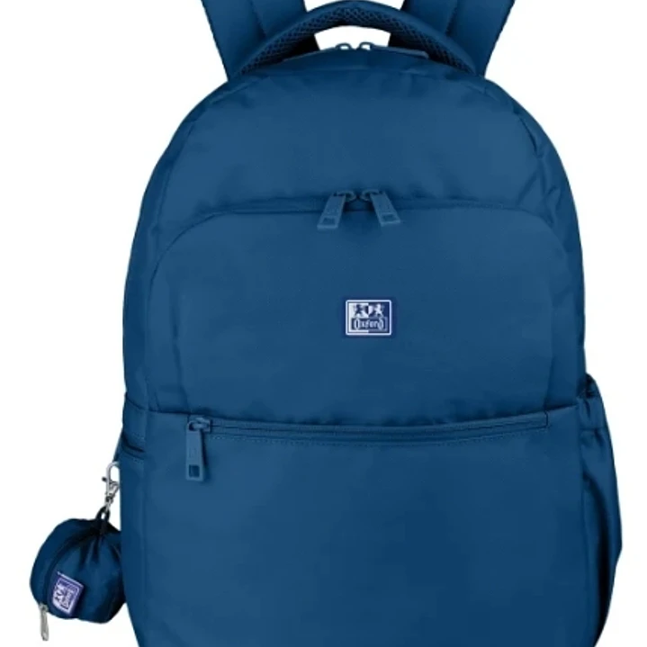 Oxford B-Out Mochila 30L - Tamaño 42x30x15cm - Bolsillo Acolchado - Asa Superior - Funda para Lluvia - Poliester Reciclado RPET - Color Azul Marino 1