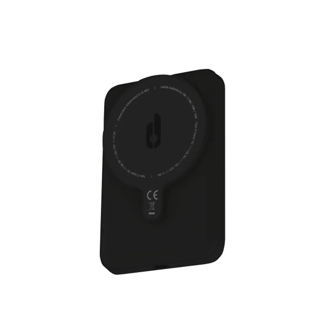 Blackbyte by Pedro Buerbaum Bateria Lipo Externa/Powerbank de 5000mAh - 15W - Entrada y Salida USB-C - Carga Inalambrica - Tacto Engomado - Extraplana 1