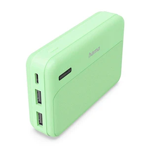 Hama Power Pack Pocket 10 Bateria Externa Powerbank 10000mAh - Compacta - 1x USB-C y 2x USB-A - Color Verde