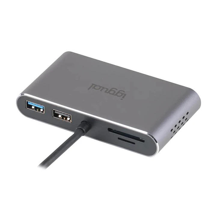 iggual Hub C 8 en 1 2xHDMI 2xUSB 2xSD RJ45 PD100W 2